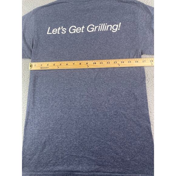 JERZEES Barbecue Shirt Mens Large Gray BBQ Let's Get Grilling Dad Father America - Picture 8 of 9